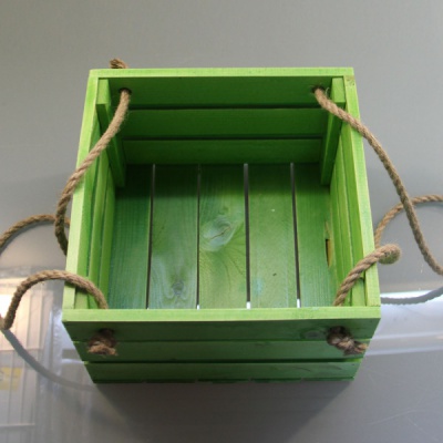 Ящик декоративный 23x15x23, салатовый, дерево