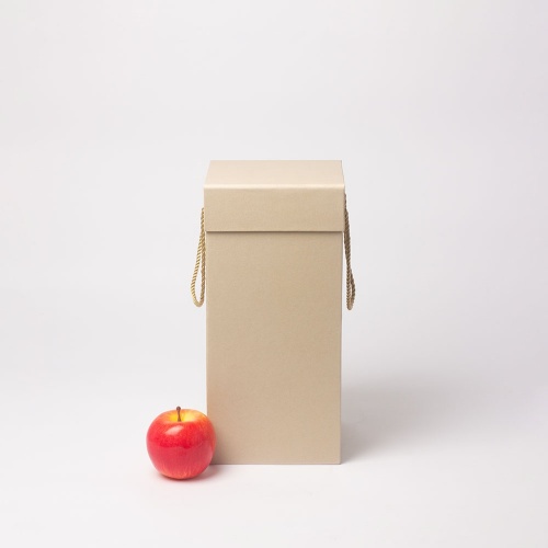 Коробка с откидной крышкой 15х33х15, бежевый, дизайнерская бумага