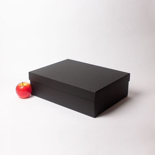 Коробка крышка-дно 40х12х30, чёрный, дизайнерская бумага