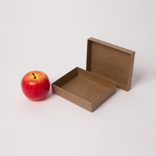 Коробка крышка-дно 14x3x11, коричневый, крафт