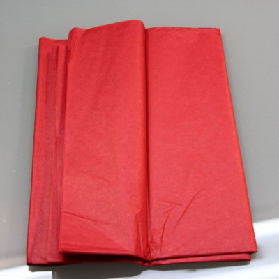 Бумага упаковочная тишью, красный, в листах 76 х 50см х 10шт