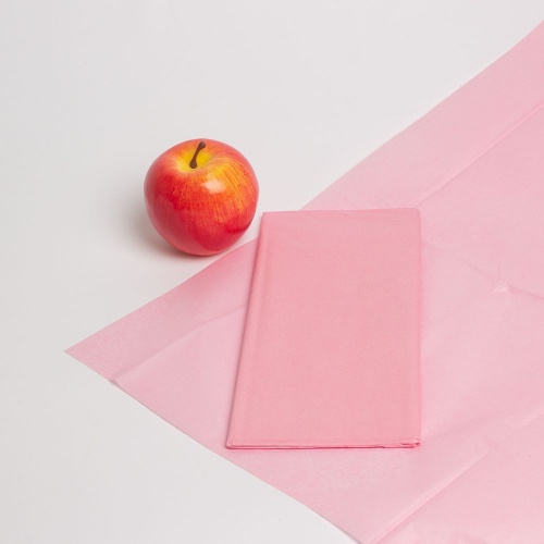 Упаковочная бумага 50х65, цвет - розовый, материал - папиросная бумага, фото 1 (вид спереди)