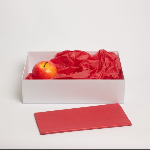 Упаковочная бумага 50х65, цвет - красный, материал - папиросная бумага, фото 2 