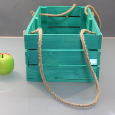 Ящик декоративный 45x15x23, зеленый, дерево