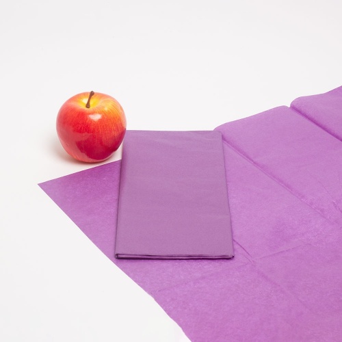 Упаковочная бумага 50х65, цвет - фиолетовый, материал - папиросная бумага, фото 1 (вид спереди)