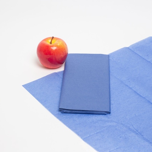 Бумага упаковочная тишью, синяя, в листах 50 х 65см х 10шт