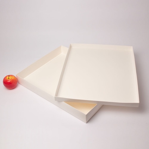 Картонные коробки 50х6х40см, цвет - белый, материал - картон, ламинация - матовая, фото 3 