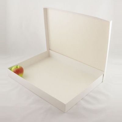 Коробка 50x6x40, белая, картон (под платья, пледы, трикотаж)