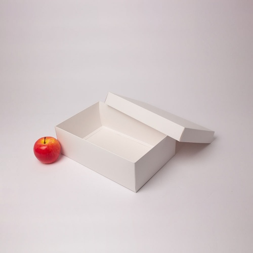 Коробка 30x10x20, белая, картон (крышка-дно)
