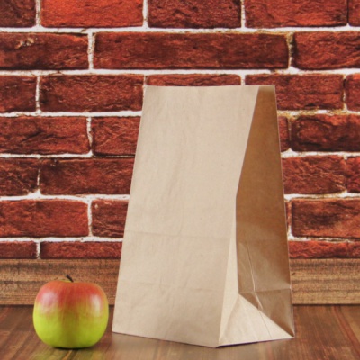 Фасовочные крафт-пакеты 18х29х12см, цвет - коричневый, материал - тонкий крафт, ламинация - без ламинации, фото 2