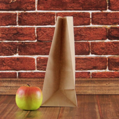 Фасовочные крафт-пакеты 18х29х12см, цвет - коричневый, материал - тонкий крафт, ламинация - без ламинации, фото 3