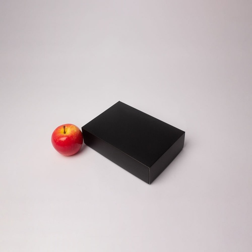 Коробка 21x6x15(крышка-дно), черный, картон