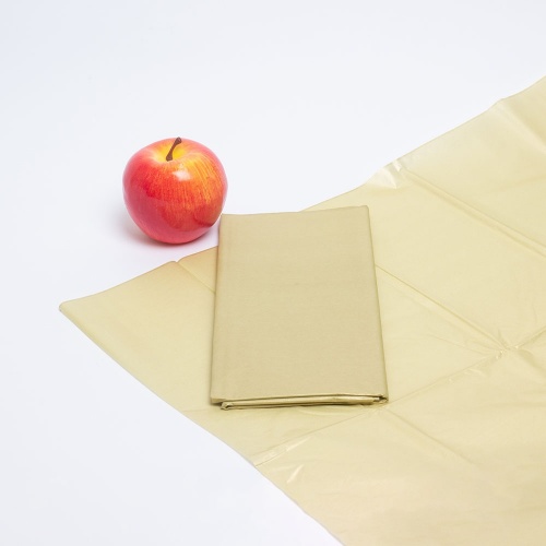 Бумага упаковочная тишью, золотая, в листах 50 х 65см х 10шт