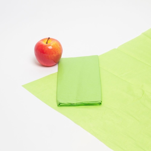 Упаковочная бумага 50х65, цвет - салатовый, материал - папиросная бумага, фото 1 (вид спереди)