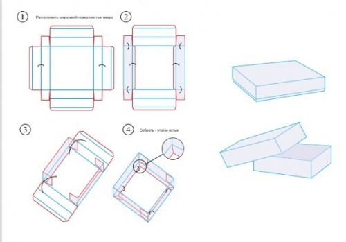 Коробка 25x10x25, белый, картон