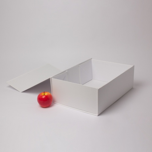 Коробка самосборная на магнитах 39х13х28, белый, меловка