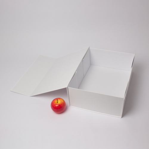 Кашированные коробки 39х13х28см, цвет - белый, материал - мелованная бумага, ламинация - матовая, фото 3 