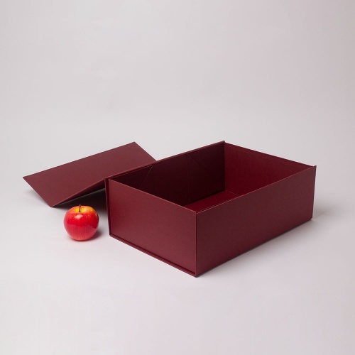 Кашированные коробки 39х13х28см, цвет - бордо, материал - дизайнерская бумага, ламинация - без ламинации, фото 2 