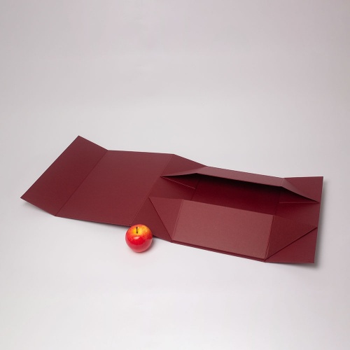 Кашированные коробки 39х13х28см, цвет - бордо, материал - дизайнерская бумага, ламинация - без ламинации, фото 4 