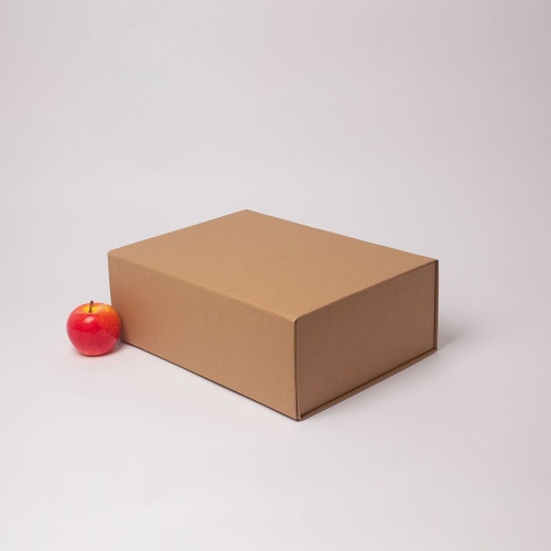 Коробка самосборная на магнитах 39х13х28, коричневый, крафт
