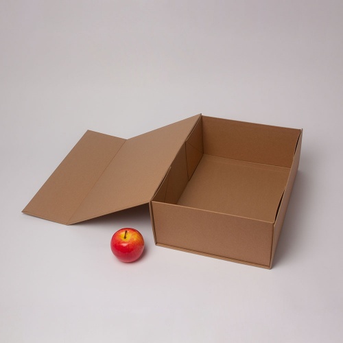 Коробка самосборная на магнитах 39х13х28, коричневый, крафт