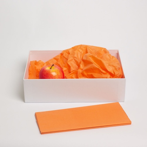 Бумага упаковочная тишью, ярко-оранжевая, в листах 50 х 65см х 10шт