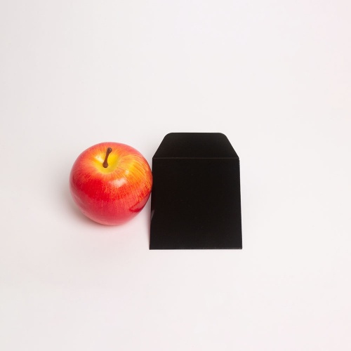 Конверты 9х10, цвет - черный, материал - мелованная бумага, ламинация - глянец, фото 1 (вид спереди)