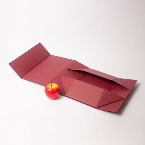 Кашированные коробки 30х10х18см, цвет - бордо, материал - дизайнерская бумага, ламинация - без ламинации, фото 4 