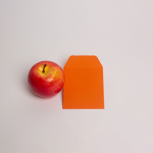 Конверты 9х10, цвет - оранжевый, материал - дизайнерская бумага, ламинация - без ламинации, фото 2 