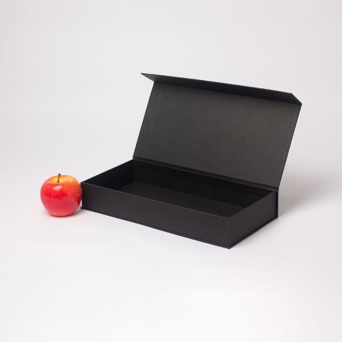 Кашированные коробки 35х5х17см, цвет - черный, материал - дизайнерская бумага, ламинация - без ламинации, фото 2 