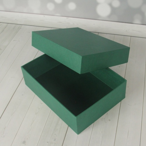 Кашированные коробки 21х6х15см, цвет - зеленый, материал - дизайнерская бумага, ламинация - без ламинации, фото 2 