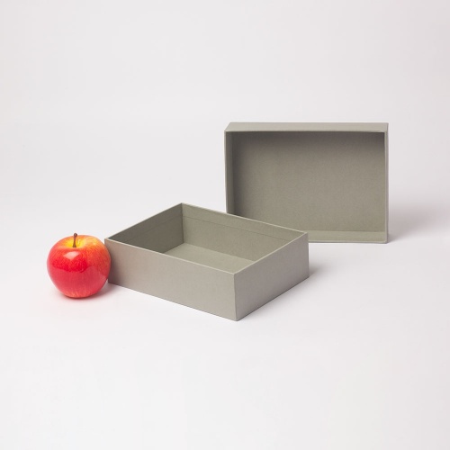 Кашированные коробки 21х6х15см, цвет - серый, материал - дизайнерская бумага, ламинация - без ламинации, фото 4 