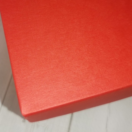 Кашированные коробки 21х6х15см, цвет - красный, материал - дизайнерская бумага, ламинация - без ламинации, фото 5 