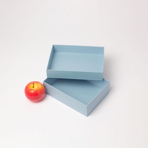 Кашированные коробки 21х6х15см, цвет - голубой, материал - дизайнерская бумага, ламинация - без ламинации, фото 3 