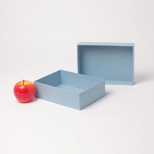 Кашированные коробки 21х6х15см, цвет - голубой, материал - дизайнерская бумага, ламинация - без ламинации, фото 4 