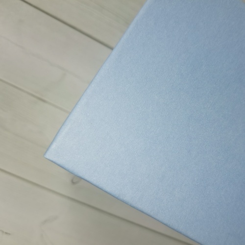 Коробка с откидной крышкой 9х33х9, голубой, дизайнерская бумага, лента атласная