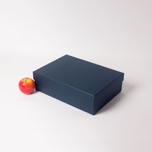 Коробка крышка-дно 35х10х25, тёмно-синий, дизайнерская бумага