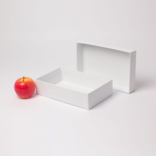 Коробка крышка-дно 25х6х15, белый, меловка