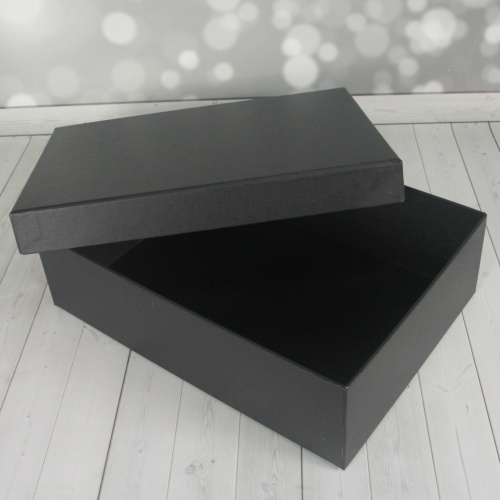 Кашированные коробки 40х12х30см, цвет - черный, материал - дизайнерская бумага, фото 10 