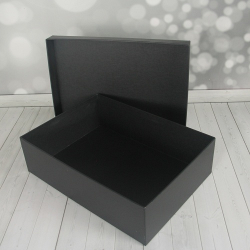 Кашированные коробки 40х12х30см, цвет - черный, материал - дизайнерская бумага, фото 11 