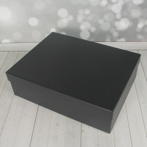 Кашированные коробки 40х12х30см, цвет - черный, материал - дизайнерская бумага, фото 12 