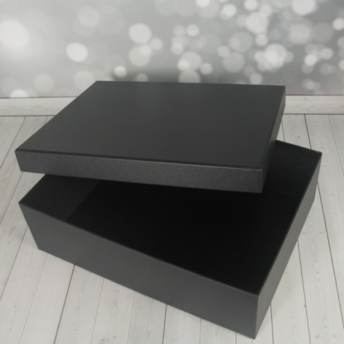 Кашированные коробки 40х12х30см, цвет - черный, материал - дизайнерская бумага, фото 13 
