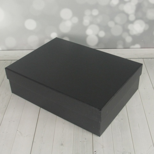 Кашированные коробки 40х12х30см, цвет - черный, материал - дизайнерская бумага, фото 9 