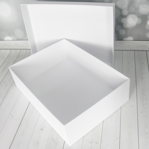 Кашированные коробки 40х12х30см, цвет - белый, материал - мелованная бумага, ламинация - без ламинации, фото 11 