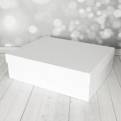 Кашированные коробки 40х12х30см, цвет - белый, материал - мелованная бумага, ламинация - без ламинации, фото 12 