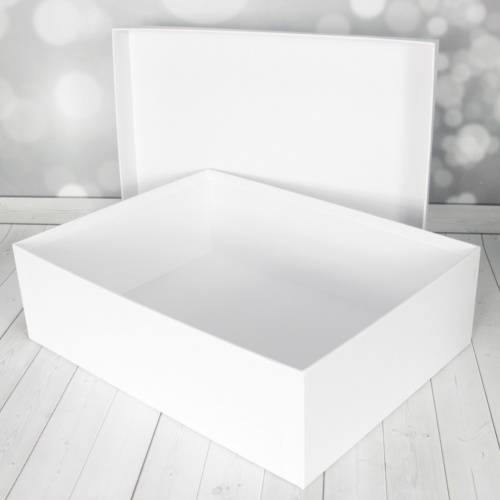 Кашированные коробки 40х12х30см, цвет - белый, материал - мелованная бумага, ламинация - без ламинации, фото 14 