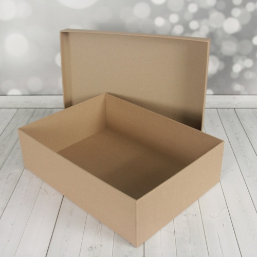 Кашированные коробки 40х12х30см, цвет - коричневый, материал - плотный крафт, ламинация - без ламинации, фото 11 