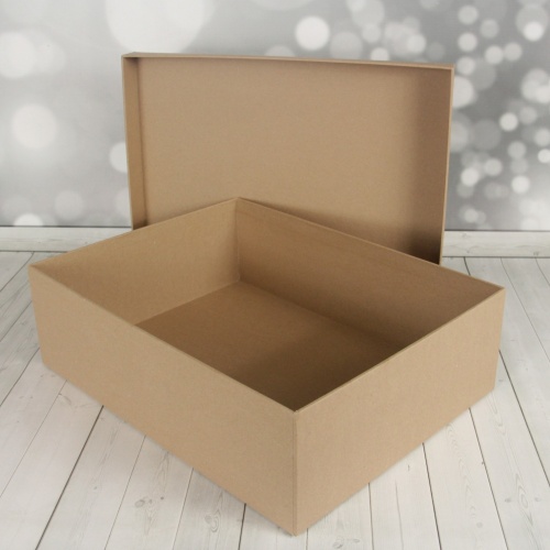 Кашированные коробки 40х12х30см, цвет - коричневый, материал - плотный крафт, ламинация - без ламинации, фото 14 
