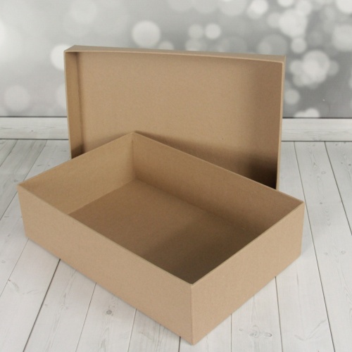 Кашированные коробки 40х12х30см, цвет - коричневый, материал - плотный крафт, ламинация - без ламинации, фото 8 