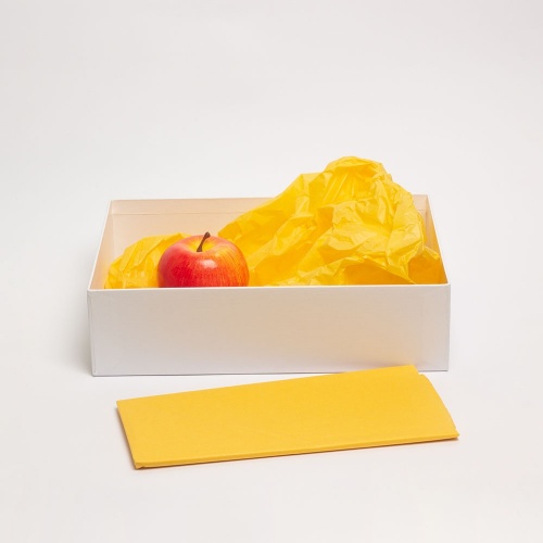 Упаковочная бумага 50х65, цвет - желтый, материал - папиросная бумага, фото 2 